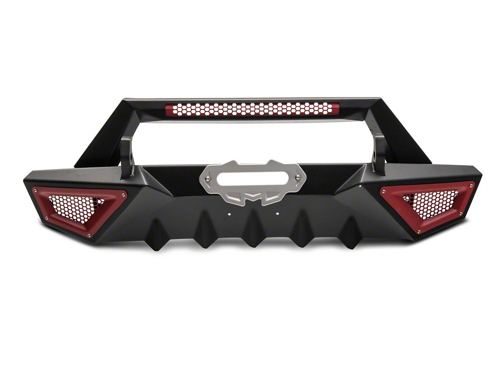 Barricade X-Series Front Bumper; Red Inserts (20-25 Jeep Gladiator JT)
