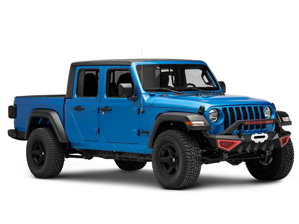Barricade X-Series Front Bumper; Red Inserts (20-25 Jeep Gladiator JT)
