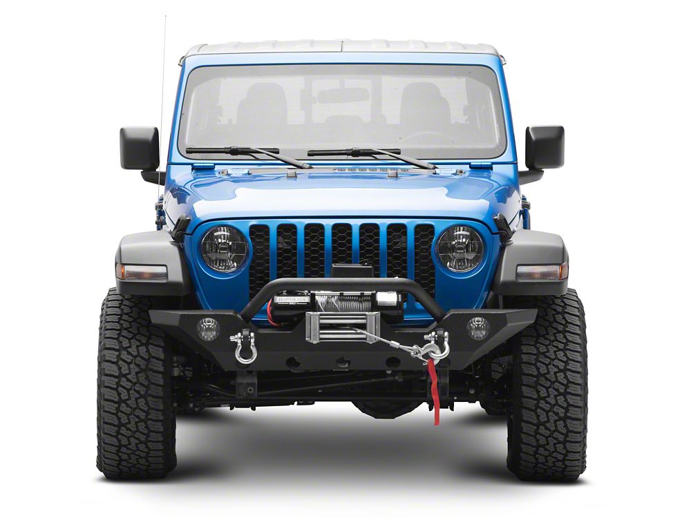 Barricade Trail Force HD Front Bumper with 9,500 lb. Winch (20-25 Jeep Gladiator JT)