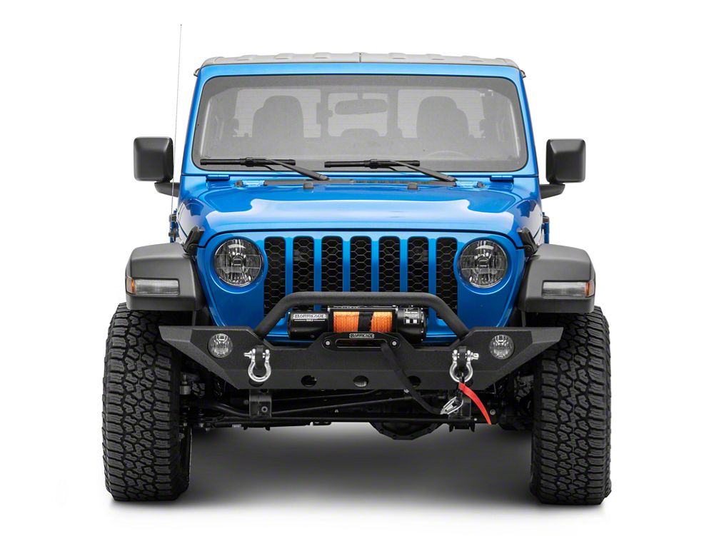 Barricade Trail Force HD Front Bumper with 9,500 lb. Winch (20-25 Jeep Gladiator JT)