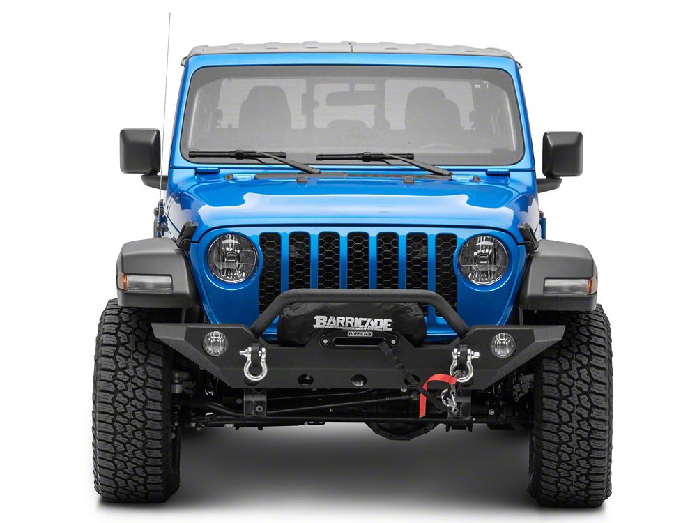 Barricade Trail Force HD Front Bumper with 9,500 lb. Winch (20-25 Jeep Gladiator JT)