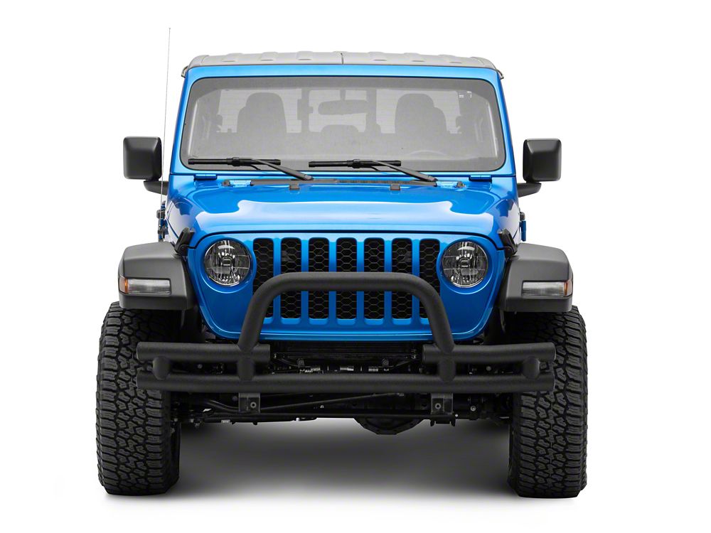Barricade Tubular Front Bumper with Winch Cutout; Textured Black (20-25 Jeep Gladiator JT)