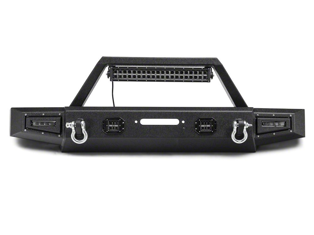 Barricade Vision Series Front Bumper with LED Fog Lights, Work Lights and 20-Inch LED Light Bar (20-25 Jeep Gladiator JT)