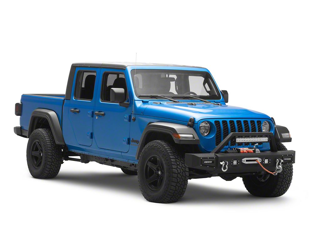 Barricade Vision Series Front Bumper with LED Fog Lights, Work Lights and 20-Inch LED Light Bar (20-25 Jeep Gladiator JT)