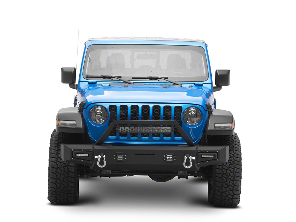 Barricade Vision Series Front Bumper with LED Fog Lights, Work Lights and 20-Inch LED Light Bar (20-25 Jeep Gladiator JT)