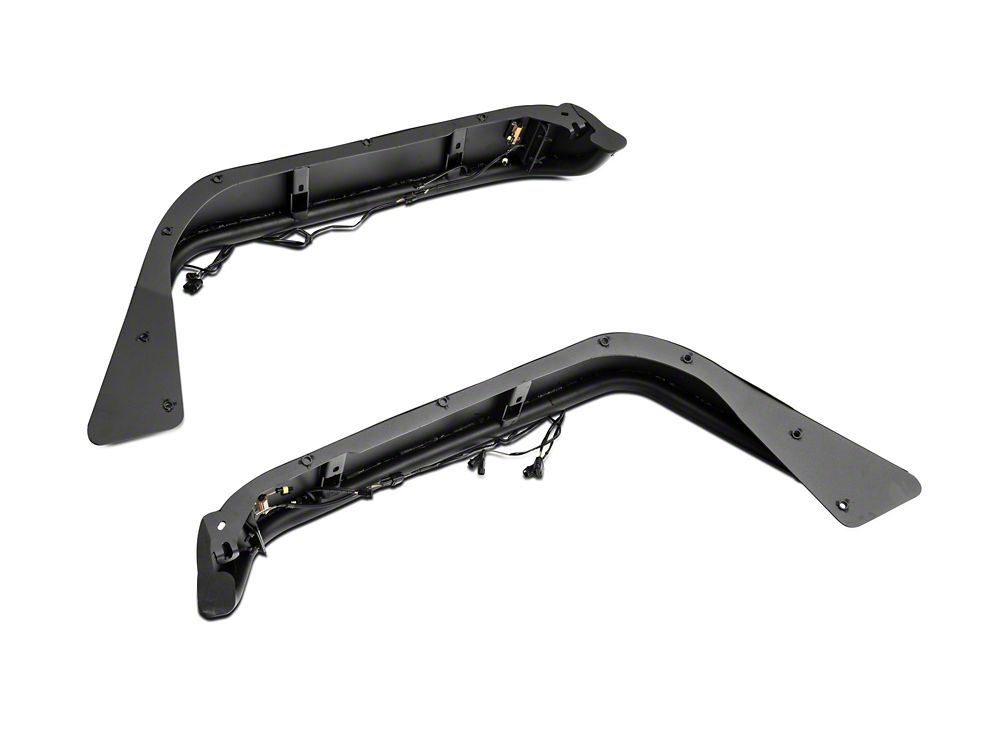Barricade Tubular Fender Flares with LED DRL and Marker Lights; Front (20-25 Jeep Gladiator JT)