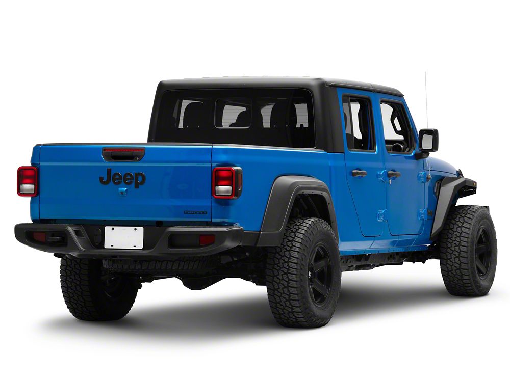 Barricade X-Series Front Fender Flares with LED DRL and Marker Lights; Black Inserts (20-25 Jeep Gladiator JT)