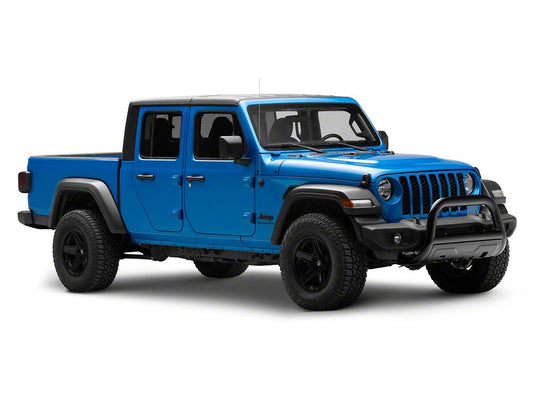 Barricade 3.50-Inch Oval Bull Bar with Skid Plate; Black (20-25 Jeep Gladiator JT)