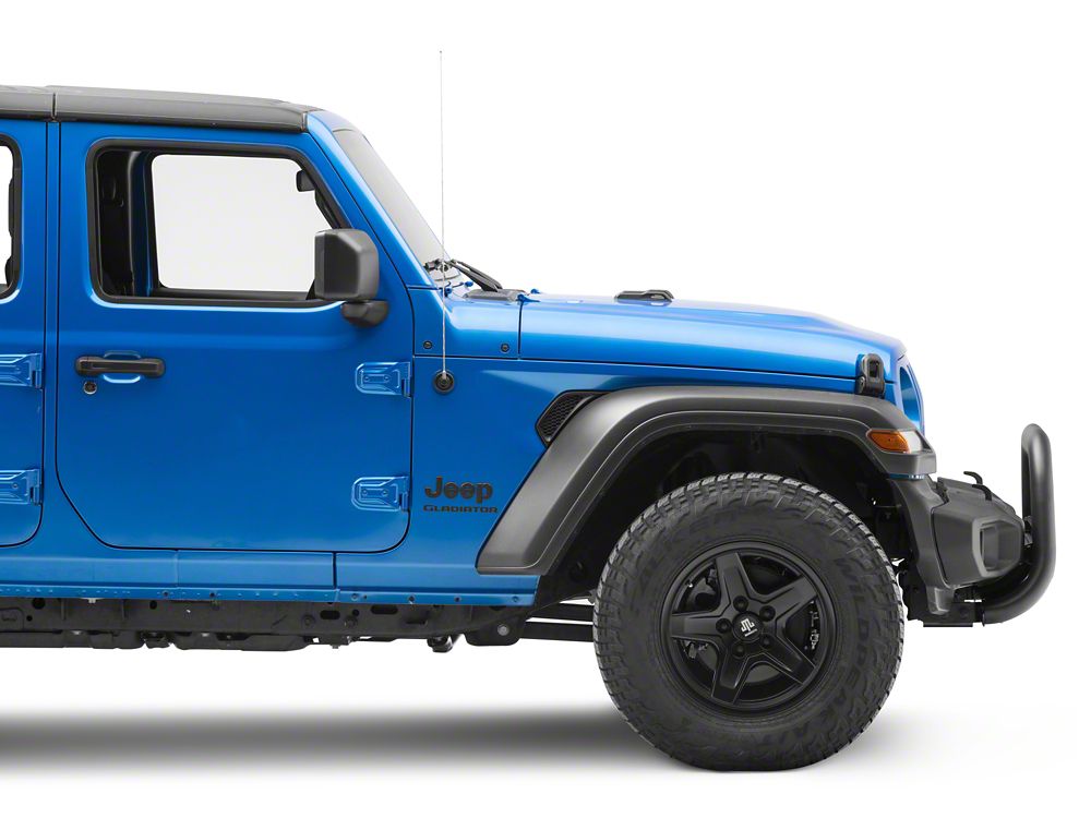 Barricade HD Bull Bar with Skid Plate and 20-Inch Dual Row LED Light Bar; Textured Black (20-25 Jeep Gladiator JT, Excluding Mojave)