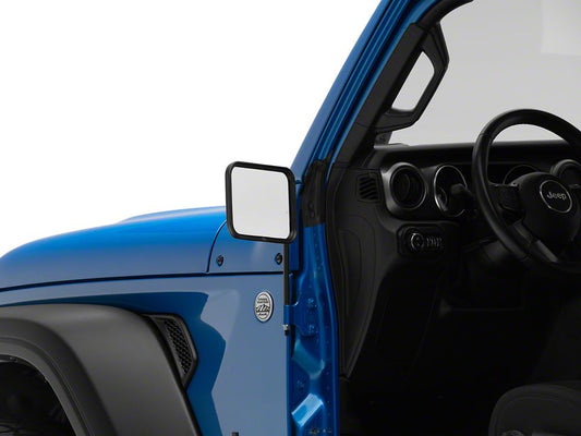 Barricade Rectangular Adventure Mirrors; Textured Black (20-25 Jeep Gladiator JT)