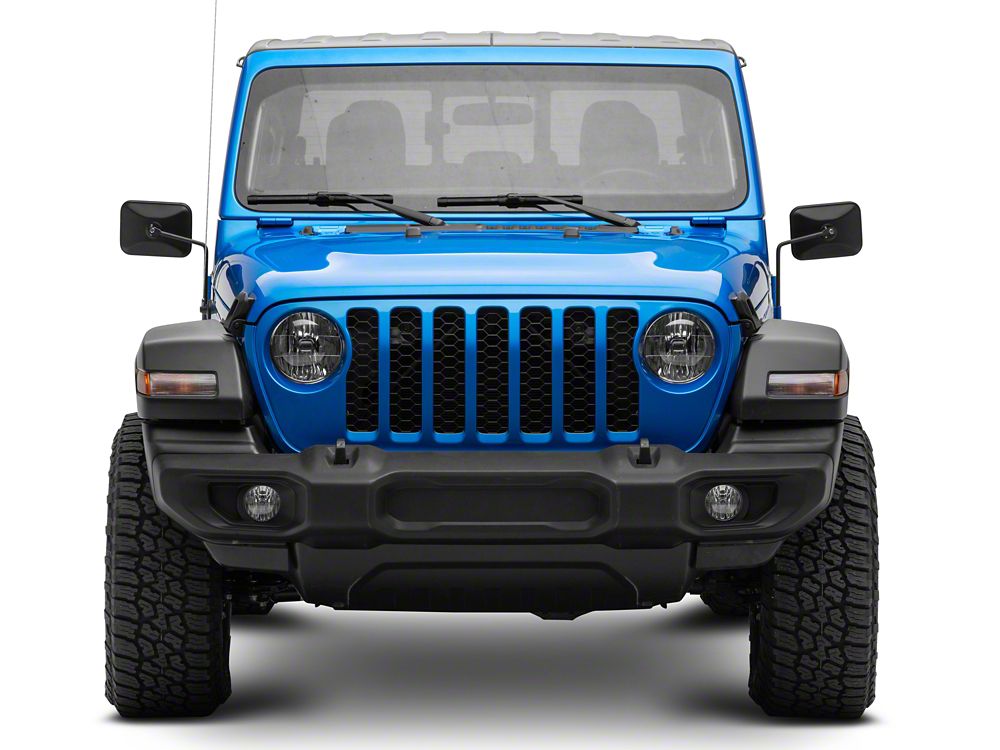 Barricade Rectangular Adventure Mirrors; Textured Black (20-25 Jeep Gladiator JT)