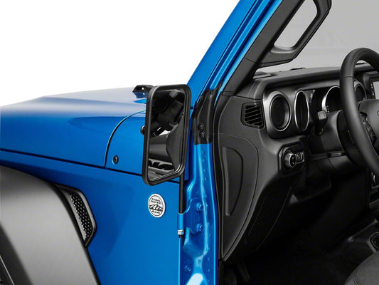 Barricade Rectangular Adventure Mirrors; Textured Black (20-25 Jeep Gladiator JT)
