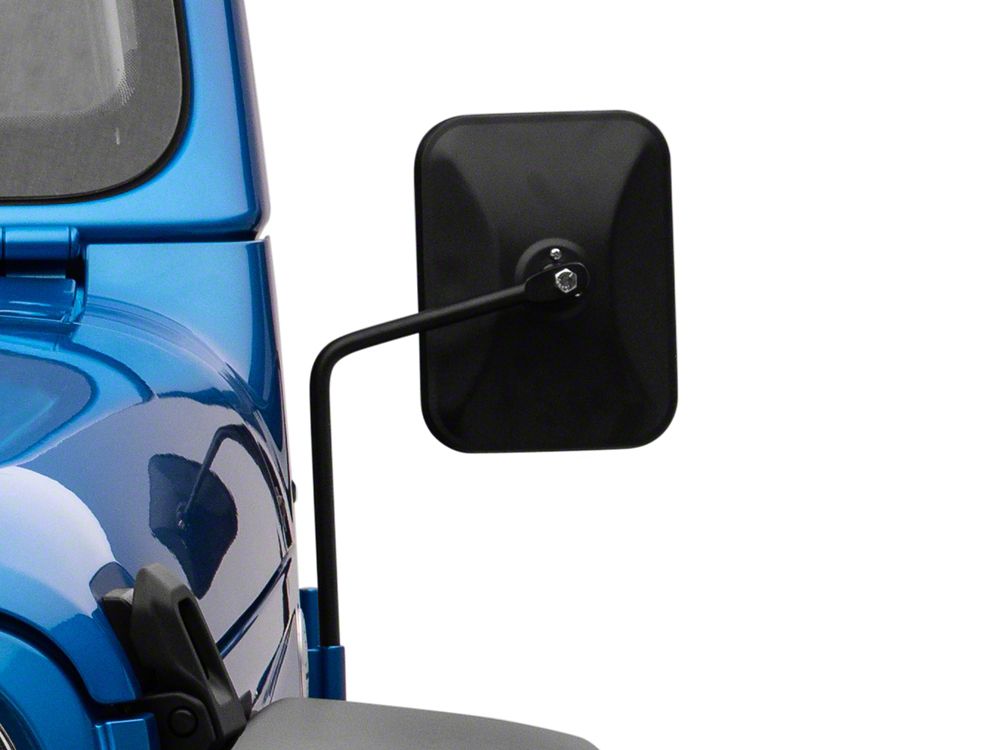 Barricade Rectangular Adventure Mirrors; Textured Black (20-25 Jeep Gladiator JT)