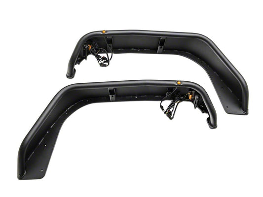 Barricade Tubular Fender Flares with LED DRL and Marker Lights; Front and Rear (20-25 Jeep Gladiator JT)