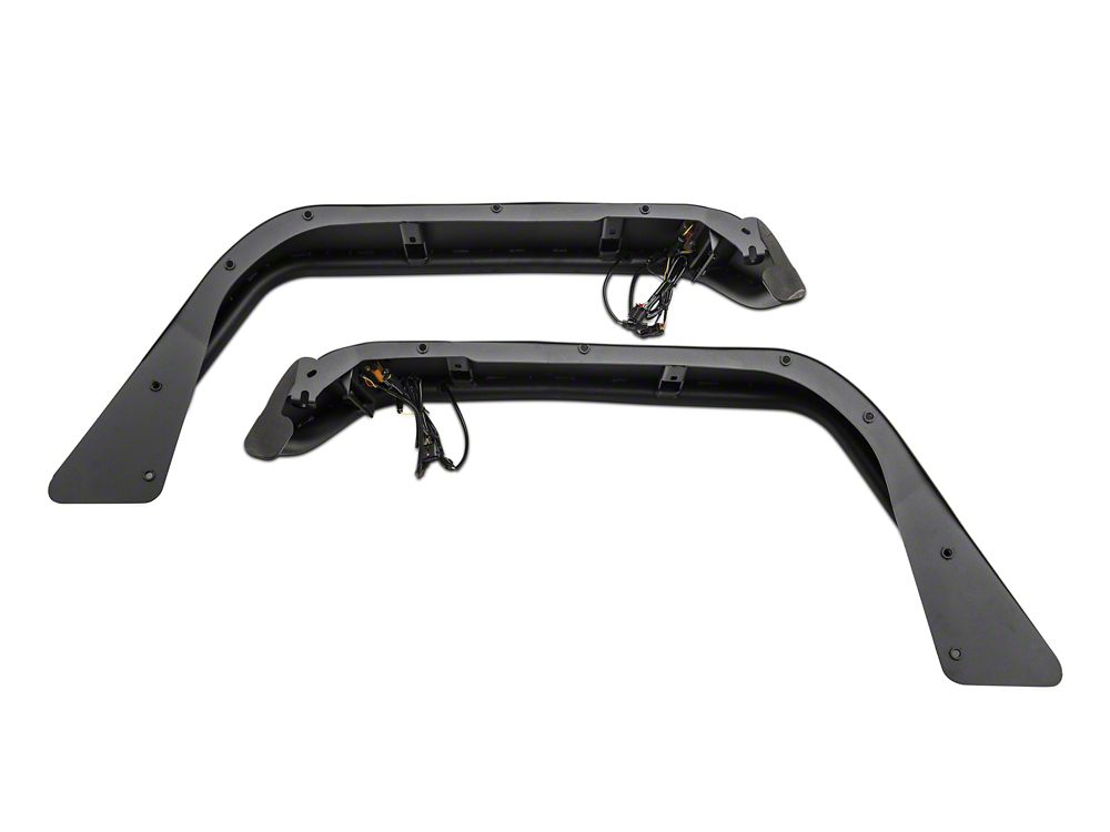 Barricade Tubular Fender Flares with LED DRL and Marker Lights; Front and Rear (20-25 Jeep Gladiator JT)