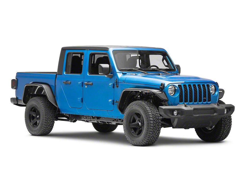 Barricade Tubular Fender Flares with LED DRL and Marker Lights; Front and Rear (20-25 Jeep Gladiator JT)