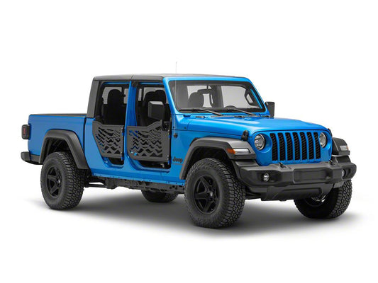 Barricade US Flag Tubular Doors With Mirrors (20-25 Jeep Gladiator JT)