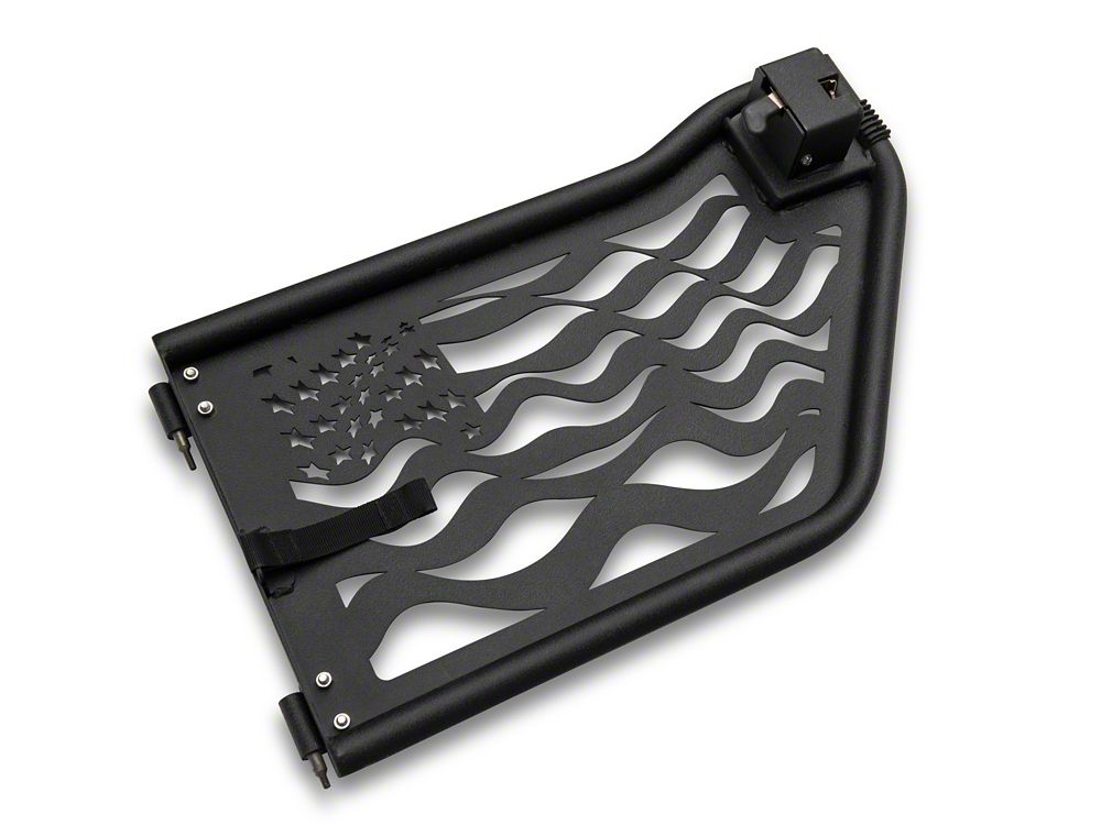 Barricade US Flag Tubular Doors With Mirrors (20-25 Jeep Gladiator JT)
