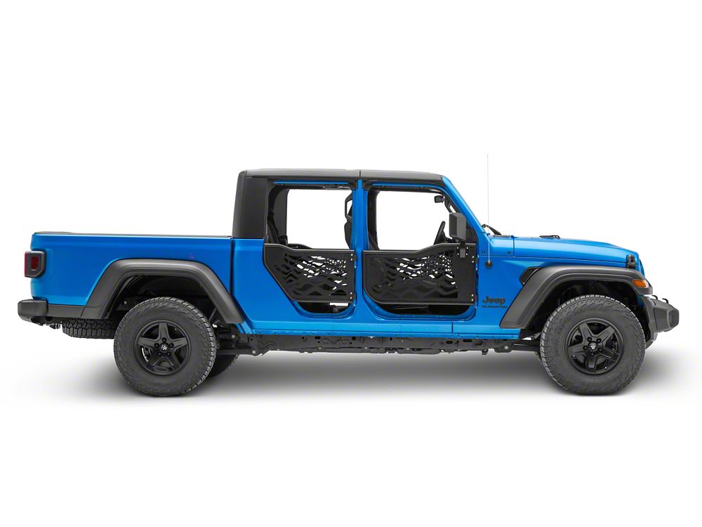 Barricade US Flag Tubular Doors With Mirrors (20-25 Jeep Gladiator JT)
