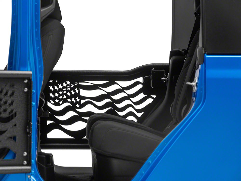 Barricade US Flag Tubular Doors With Mirrors (20-25 Jeep Gladiator JT)