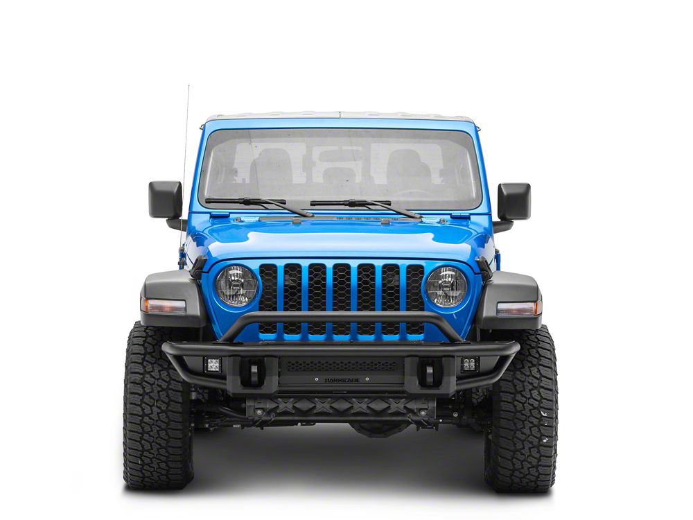 Barricade HD4 Tubular Style Front Bumper with LED Fog Lights (20-25 Jeep Gladiator JT)
