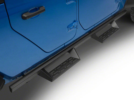 Barricade Canyon Drop Steps; Textured Black (20-25 Jeep Gladiator JT)