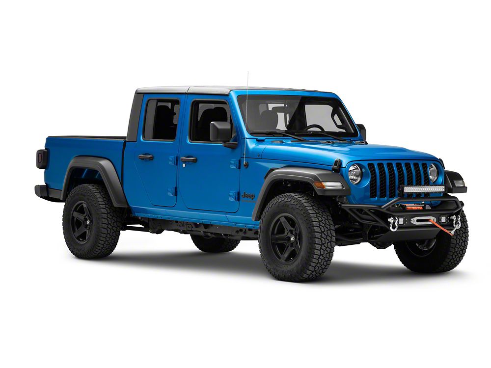Barricade Trail Runner Front Bumper with LED Fog Lights and 20-Inch Dual Row LED Light Bar (20-25 Jeep Gladiator JT)