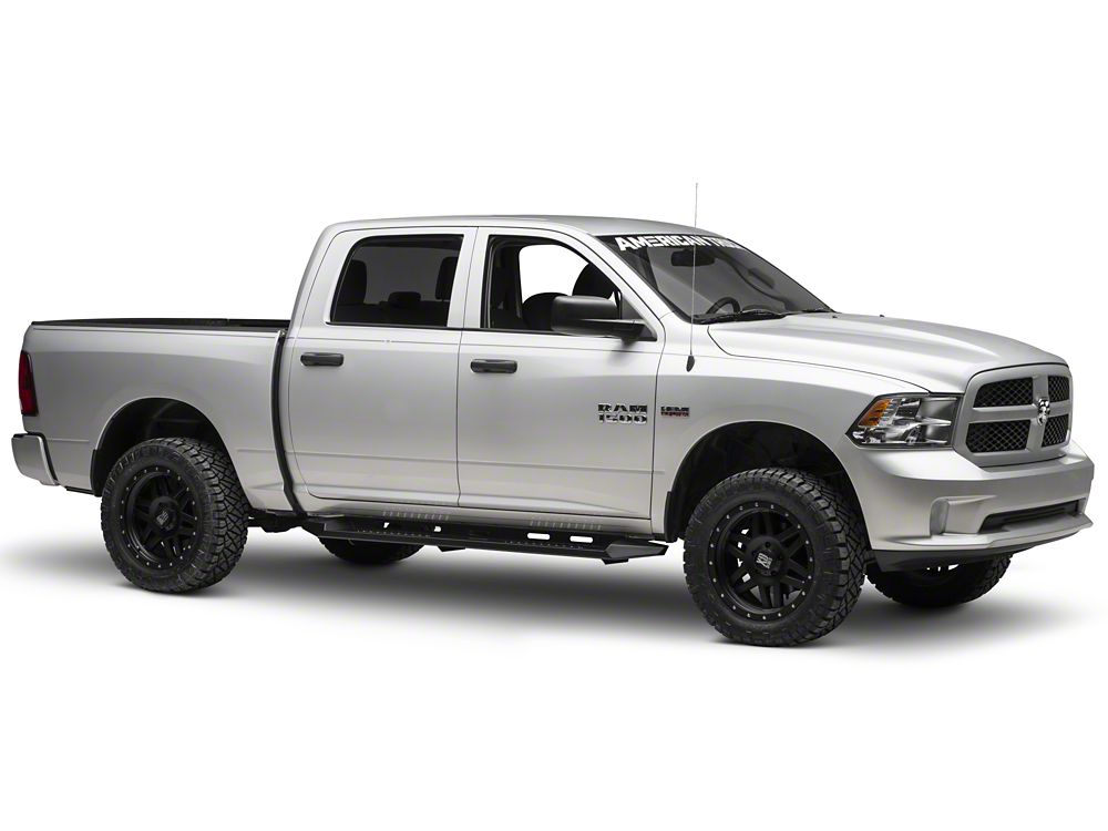 Barricade HD Steel Running Boards; Black (09-18 RAM 1500 Crew Cab)