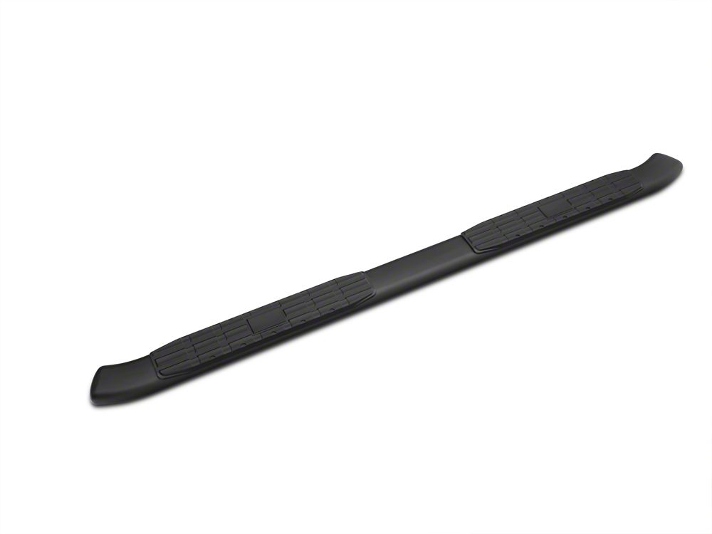 Barricade Pinnacle 4-Inch Oval Bent End Side Step Bars; Textured Black (09-18 RAM 1500 Quad Cab, Crew Cab)