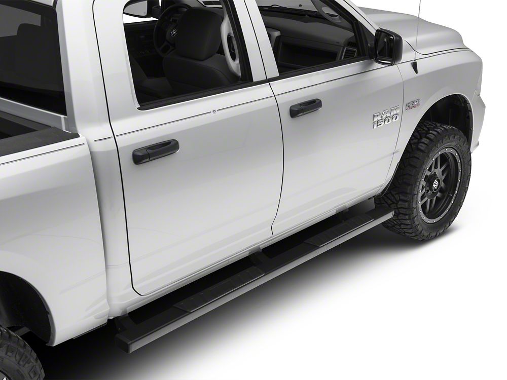 Barricade T4 Side Step Bars; Textured Black (09-18 RAM 1500 Quad Cab, Crew Cab)