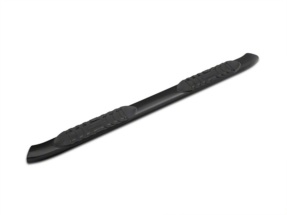 Barricade 5-Inch Oval Bent End Side Step Bars; Black (09-18 RAM 1500 Quad Cab, Crew Cab)