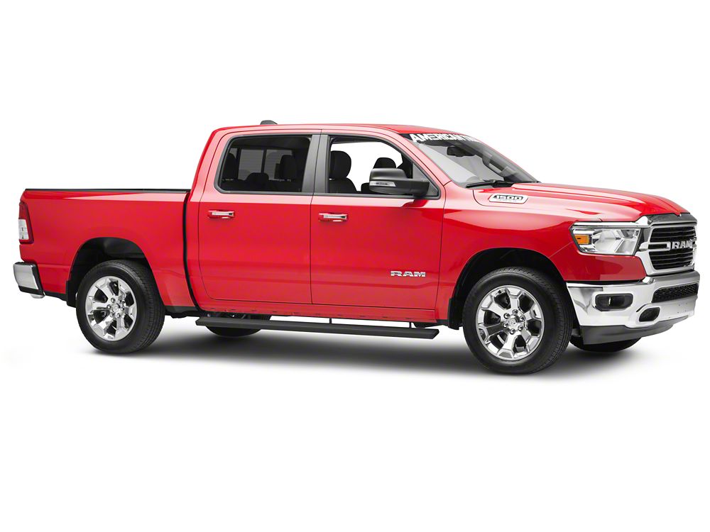Barricade I4 Running Boards; Black (19-25 RAM 1500 Crew Cab)