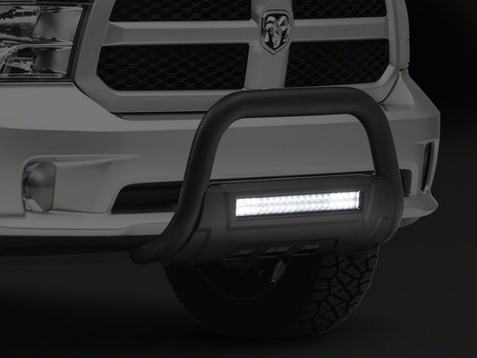 Barricade HD Bull Bar with Skid Plate and 20-Inch LED Light Bar; Black (09-18 RAM 1500, Excluding Rebel)