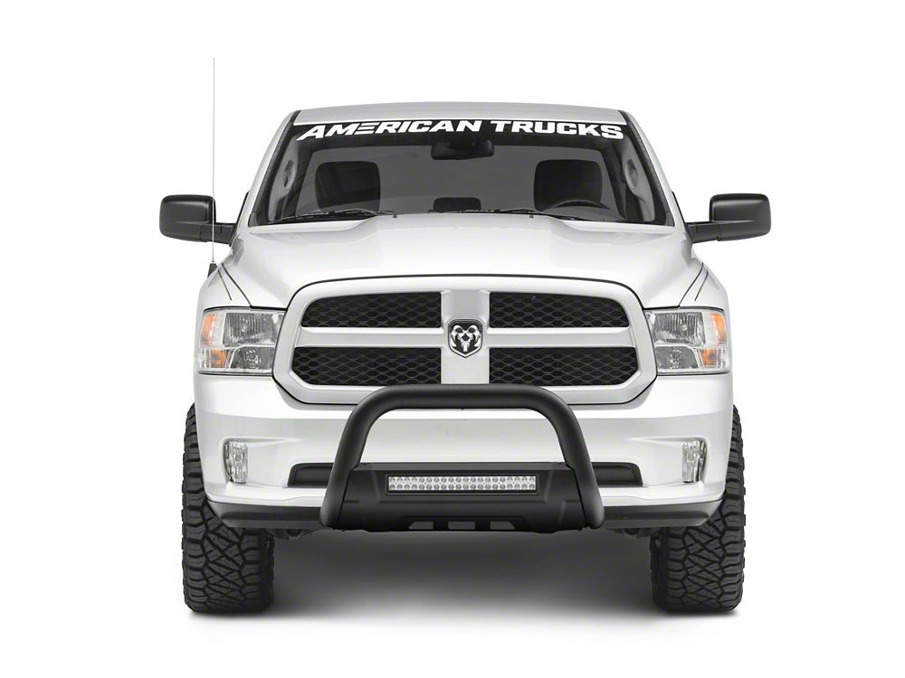 Barricade HD Bull Bar with Skid Plate and 20-Inch LED Light Bar; Black (09-18 RAM 1500, Excluding Rebel)