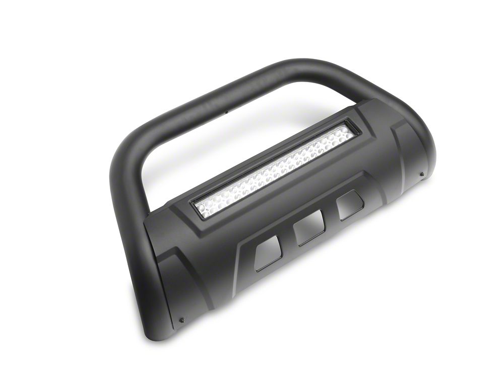 Barricade HD Bull Bar with Skid Plate and 20-Inch LED Light Bar; Black (09-18 RAM 1500, Excluding Rebel)