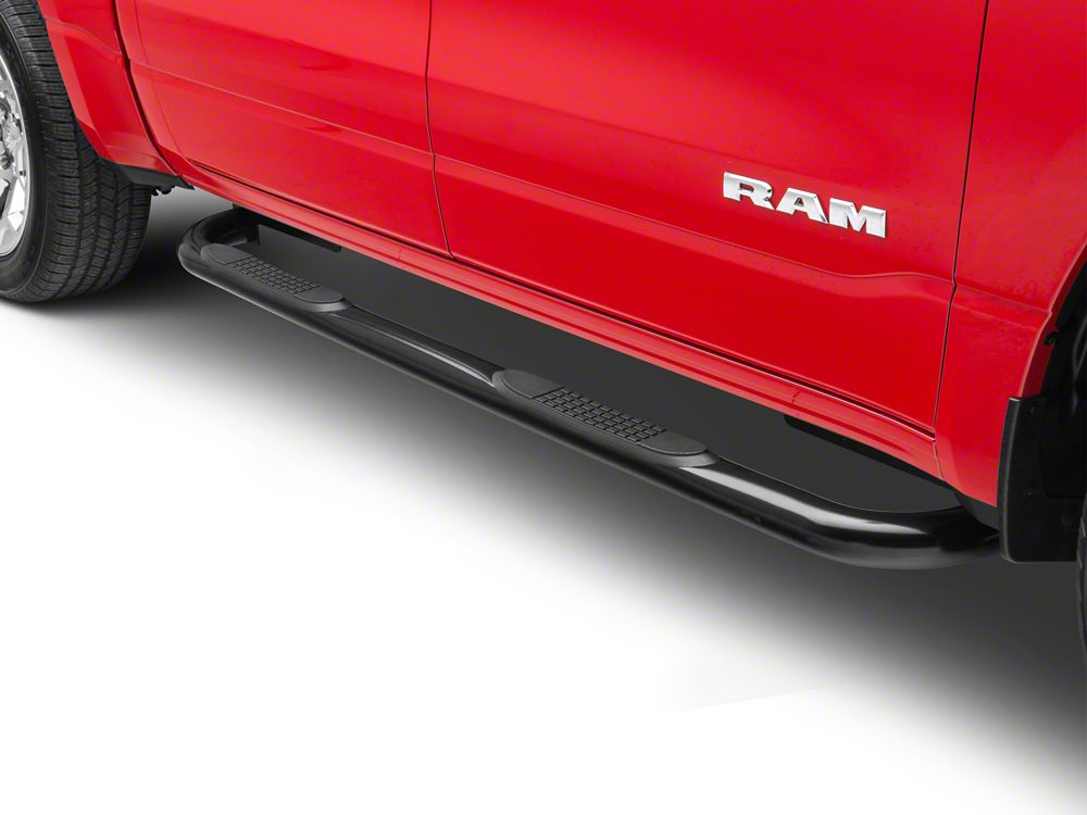 Barricade 3-Inch Side Step Bars; Black (19-25 RAM 1500 Crew Cab)