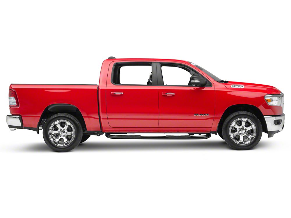 Barricade 3-Inch Side Step Bars; Black (19-25 RAM 1500 Crew Cab)
