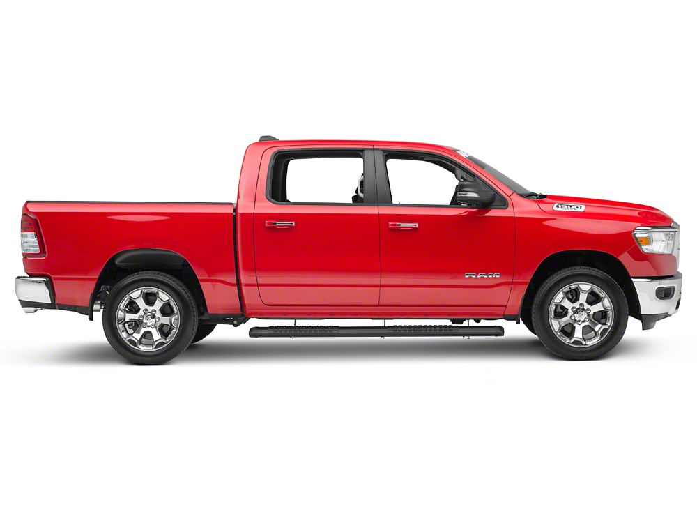 Barricade 5-Inch Aluminum Side Step Bars; Black Cover Plate (19-25 RAM 1500 Crew Cab)