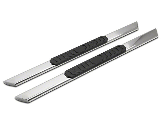 Barricade 4-Inch Flat Oval Running Boards; Stainless Steel (02-08 RAM 1500 Regular Cab)