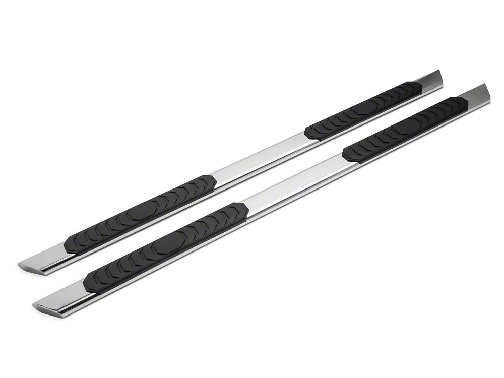 Barricade 4-Inch Flat Oval Running Boards; Stainless Steel (02-08 RAM 1500 Quad Cab)