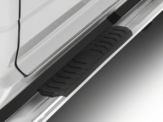 Barricade 4-Inch Flat Oval Running Boards; Stainless Steel (09-18 RAM 1500 Crew Cab)