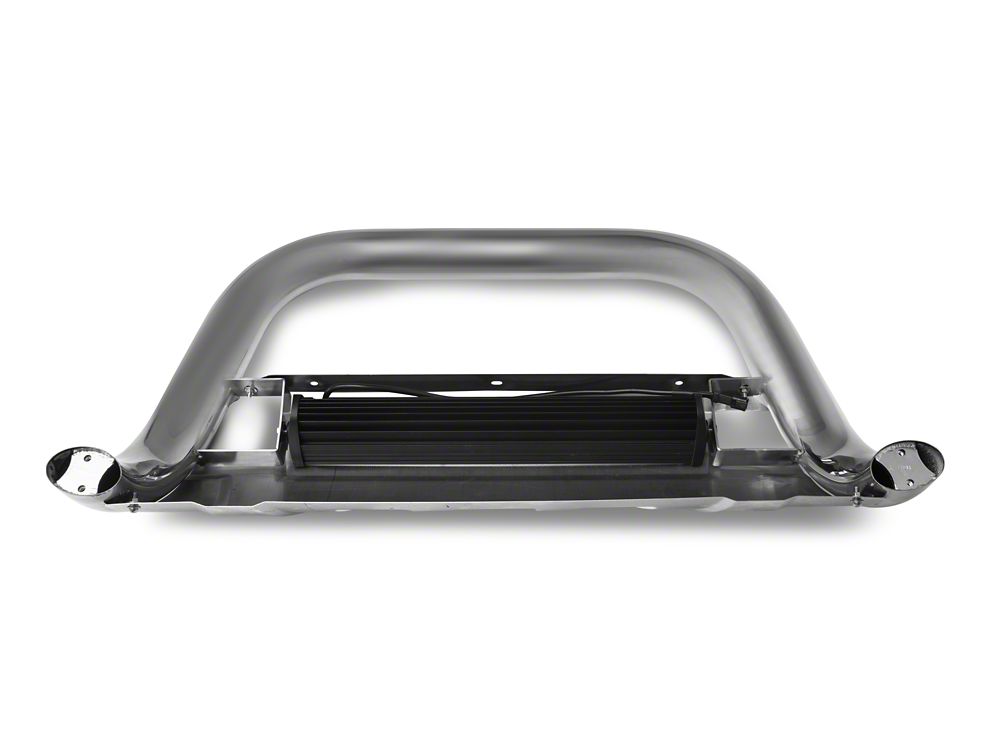 Barricade 3.50-Inch Oval Bull Bar with Skid Plate and 20-Inch LED Light Bar; Stainless Steel (19-24 RAM 1500, Excluding Rebel & TRX)
