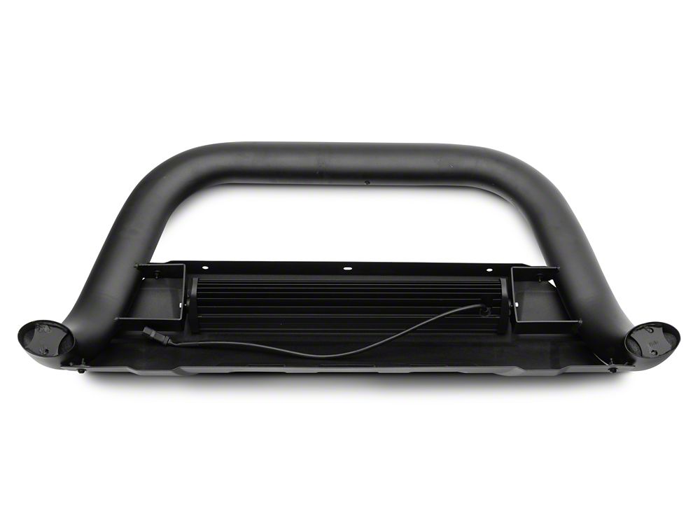 Barricade 3.50-Inch Bull Bar with Skid Plate and 20-Inch LED Light Bar; Textured Black (19-24 RAM 1500, Excluding Rebel & TRX)