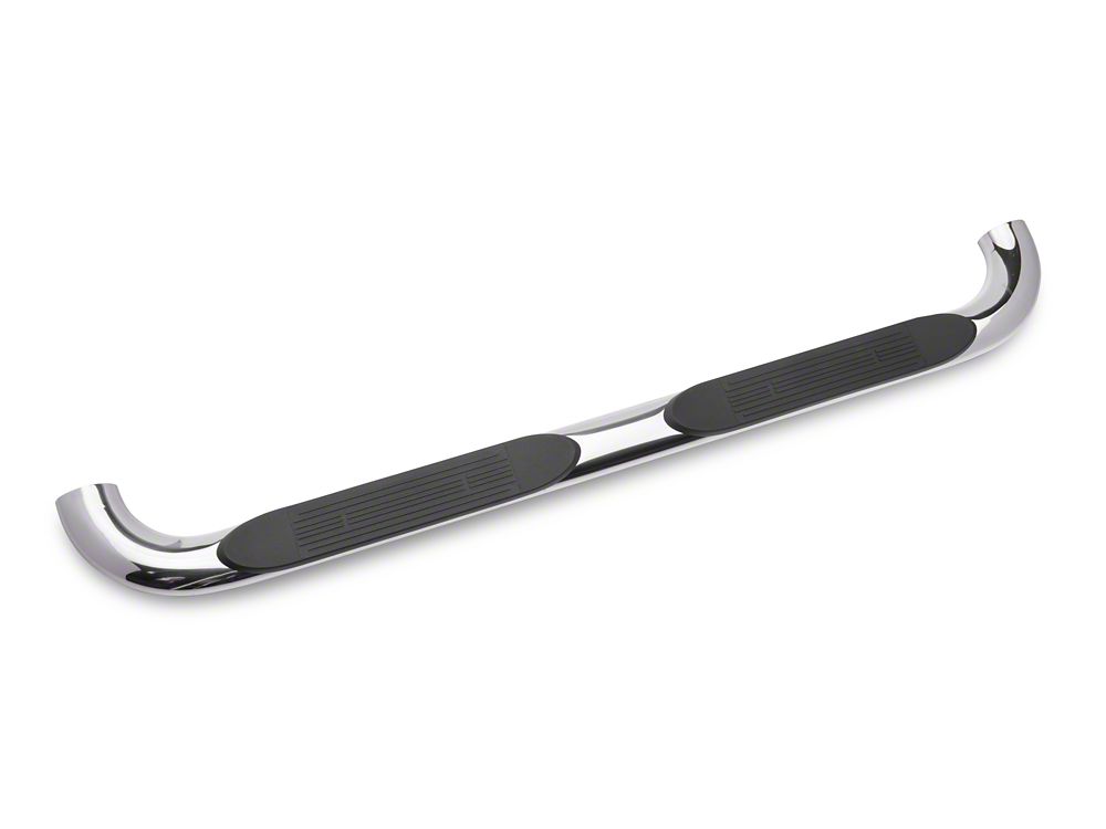Barricade 4-Inch Oval Bent End Side Step Bars; Stainless Steel (19-25 RAM 1500 Quad Cab)