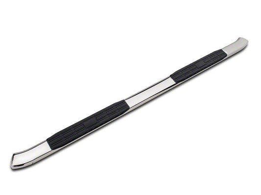 Barricade Pinnacle 4-Inch Oval Bent End Side Step Bars; Stainless Steel (19-25 RAM 1500 Quad Cab)