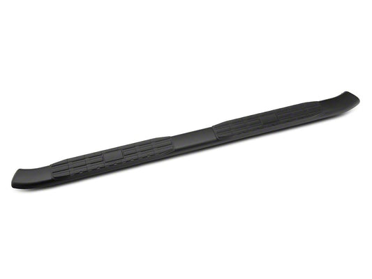 Barricade Pinnacle 4-Inch Oval Bent End Side Step Bars; Black (19-25 RAM 1500 Quad Cab)