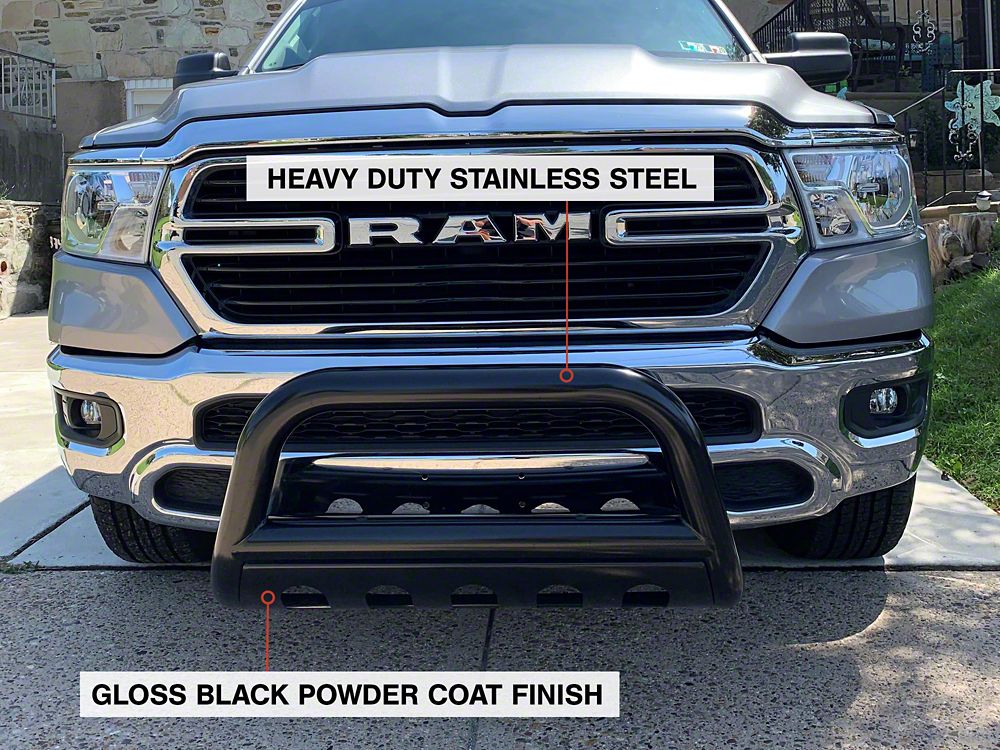 Barricade 3-Inch Bull Bar; Black (19-24 RAM 1500, Excluding Rebel & TRX)