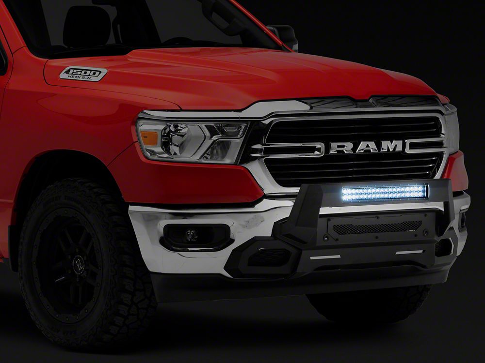 Barricade HD Stubby Front Bumper with 20-Inch Dual Row LED Light Bar (19-24 RAM 1500, Excluding EcoDiesel, Rebel & TRX)
