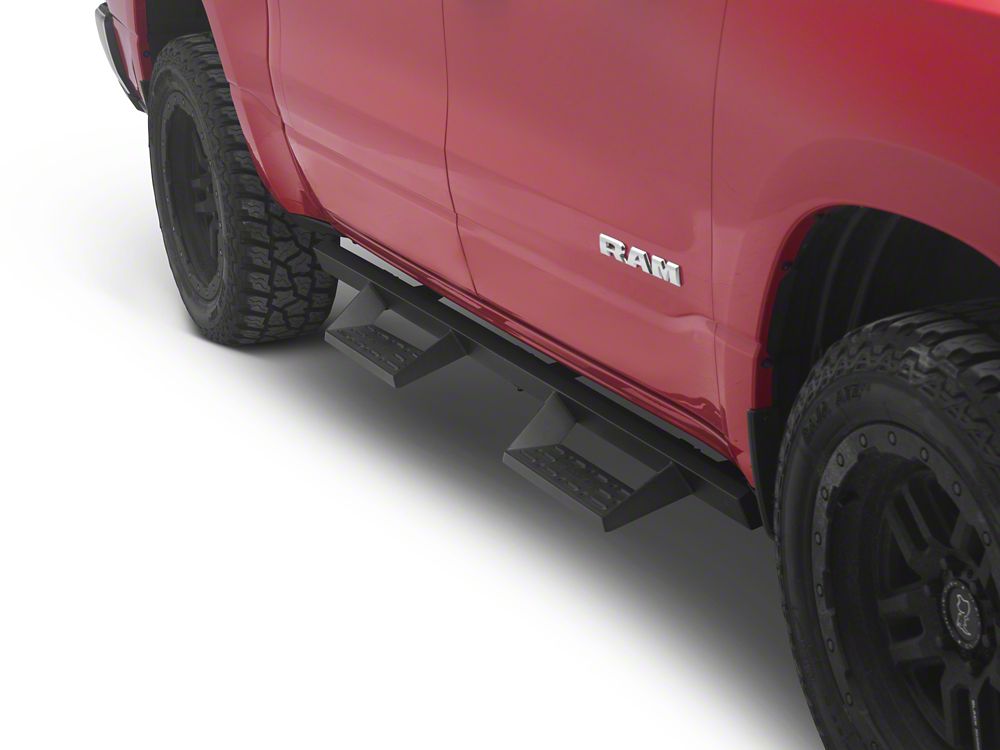 Barricade Canyon Drop Steps; Textured Black (19-25 RAM 1500 Crew Cab)