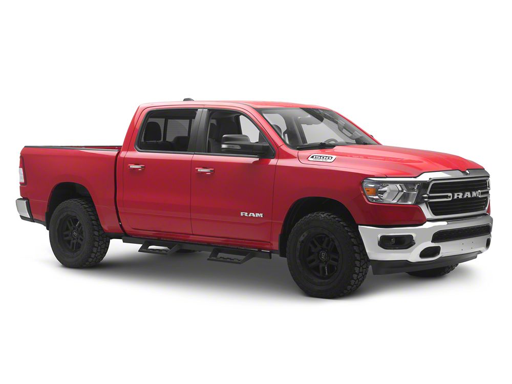Barricade Canyon Drop Steps; Textured Black (19-25 RAM 1500 Crew Cab)